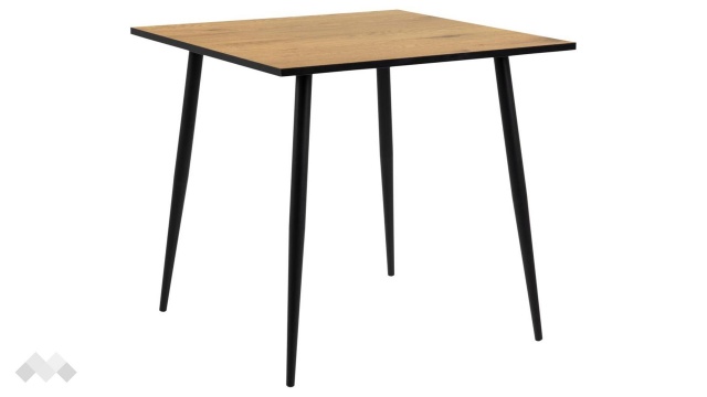 Трапезна маса Уилма неразтегателни дъб натурал с черно