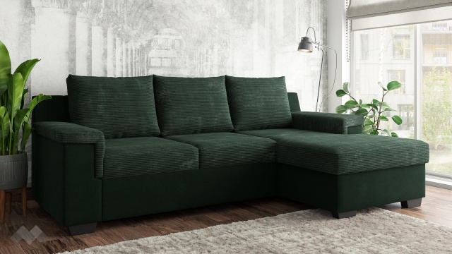 Ъглов диван Алора с посока зелен - МебелМаг Ъглов диван Алора с посока зелен
