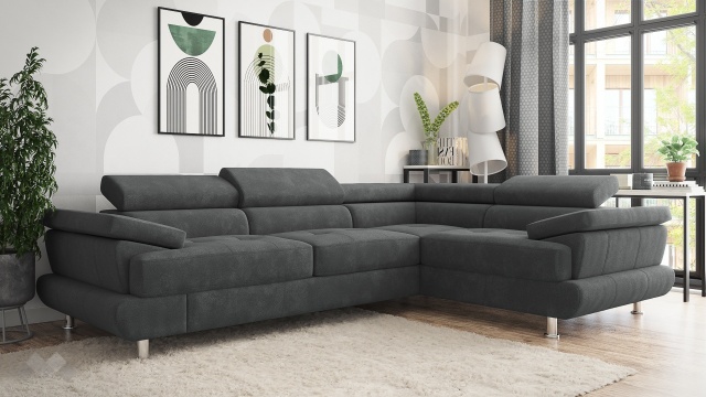 Ъглов диван Авола с посока сив