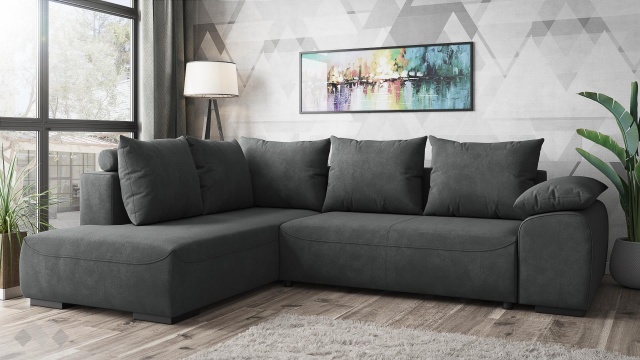 Ъглов диван Билбао с посока графит