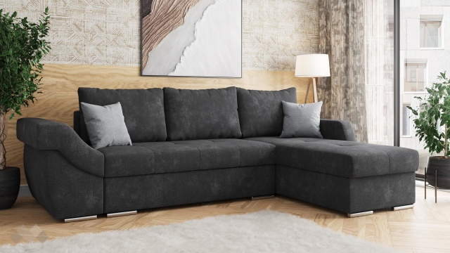 Ъглов диван Генуа с посока графит