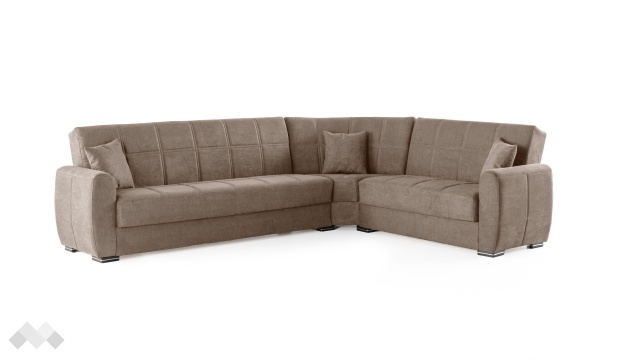 Ъглов диван Гранд универсален ъгъл кафяв