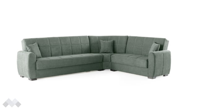 Ъглов диван Гранд универсален ъгъл зелен