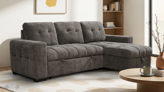 Ъглов диван Орбо универсален кафяв