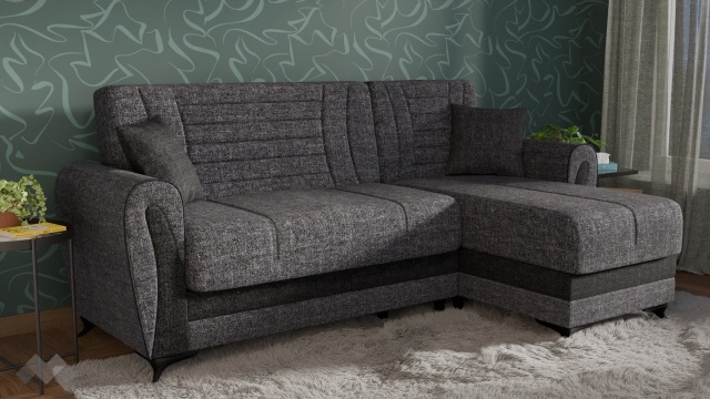 Ъглов диван Серен универсален ъгъл сив