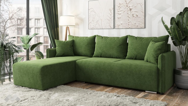 Ъглов диван Венто универсален ъгъл зелен