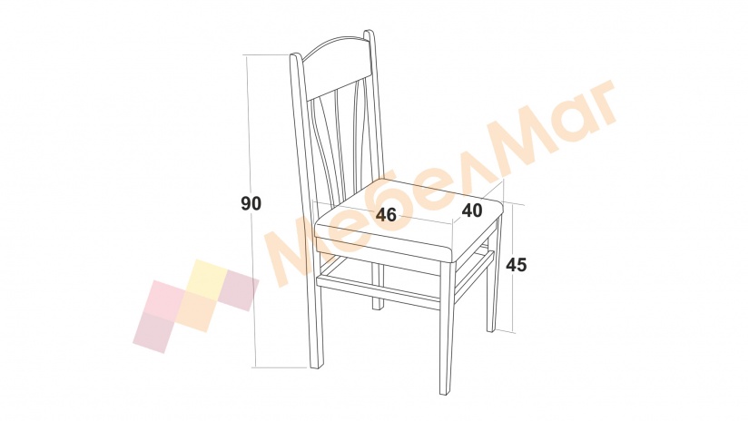 Трапезен комплект Дени М комплект със столове бял - изглед 4
