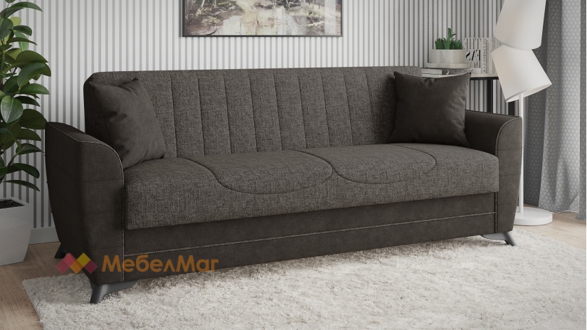 Комплект дивани за дневна Ялта сив с черно - изглед 3