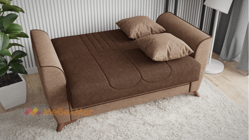 Комплект дивани за дневна Ялта кафяв с бежово - изглед 7