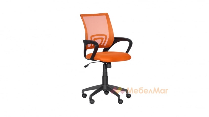 Офис стол Кармен 7050 оранжев - изглед 2