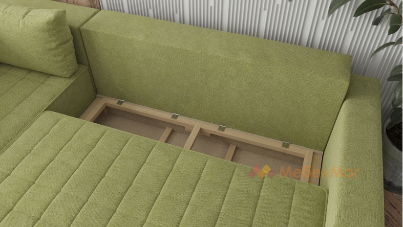 Ъглов диван Били с посока зелен - изглед 4