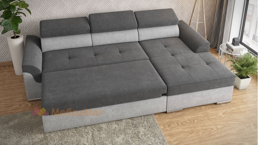 Ъглов диван Болеро с посока графит със сиво - изглед 4