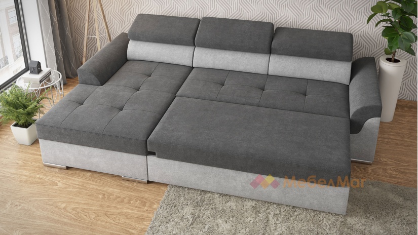 Ъглов диван Болеро с посока графит със сиво - изглед 4
