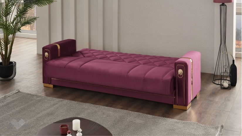 Диван Анталия триместни бордо - изглед 4