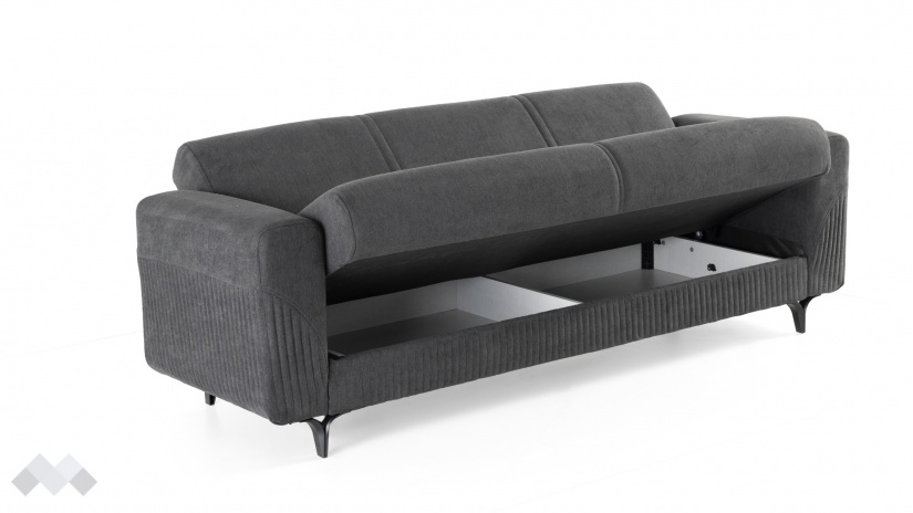Диван Атон триместни сив - изглед 3 - МебелМаг Диван Атон триместни сив - изглед 3