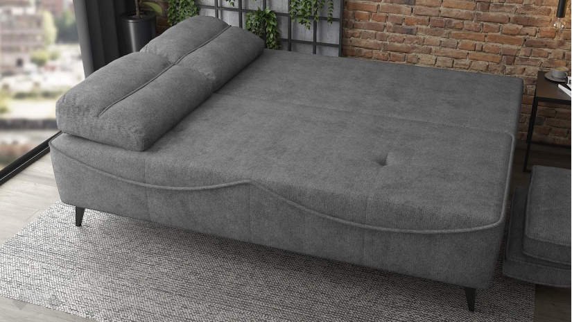 Диван Гретан триместни сив - изглед 3