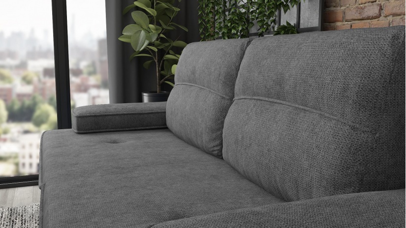 Диван Гретан триместни сив - изглед 4