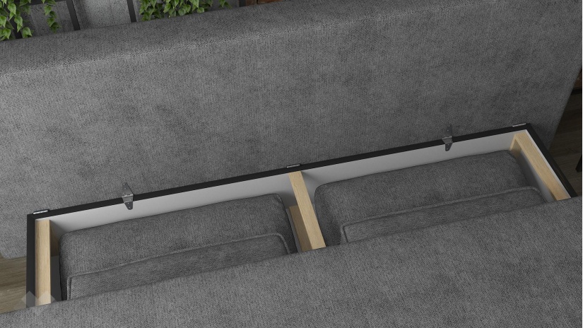 Диван Гретан триместни сив - изглед 5