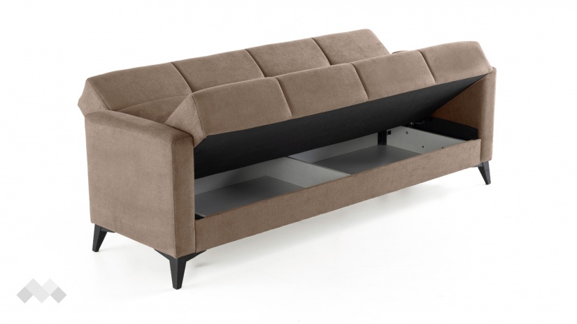 Диван Мира триместни кафяв - изглед 4 - МебелМаг Диван Мира триместни кафяв - изглед 4