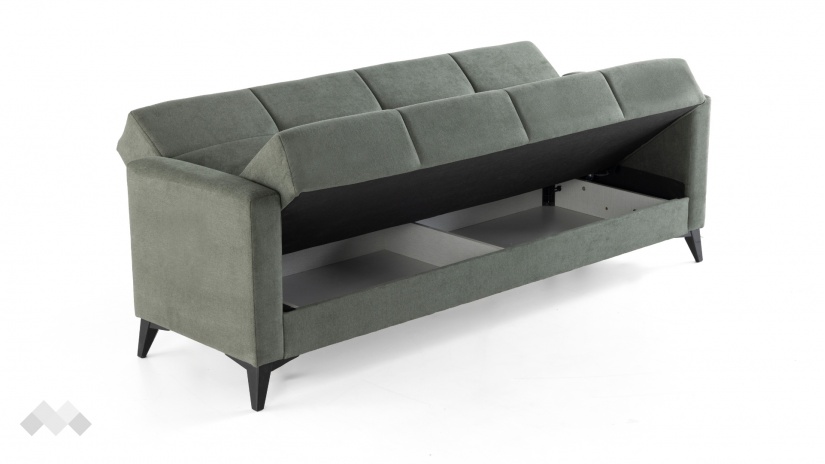 Диван Мира триместни зелен - изглед 3 - МебелМаг Диван Мира триместни зелен - изглед 3