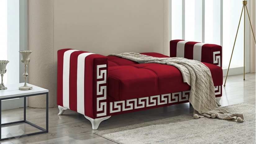 Диван Сабина двуместни бордо - изглед 4