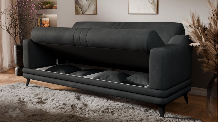 Диван Арелис триместни сив - изглед 3