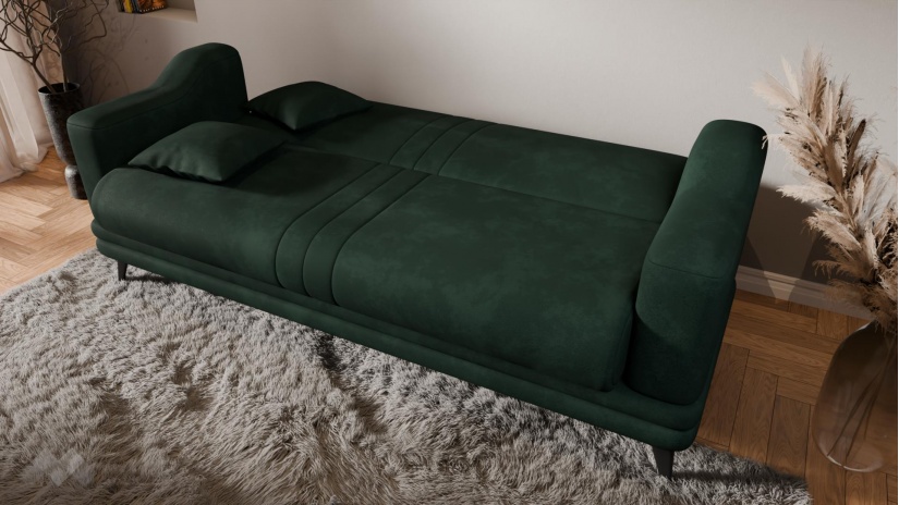 Диван Арелис триместни зелен - изглед 4