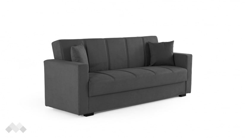 Диван Фиорина триместни графит - изглед 2