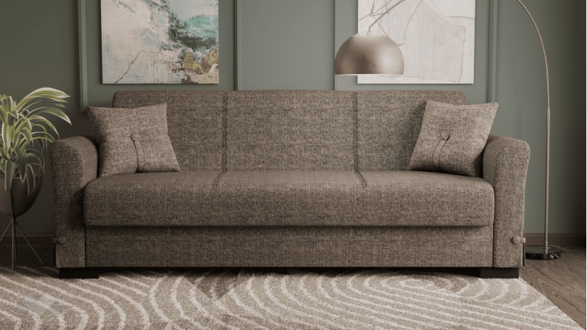Диван Флоранс триместни кафяв - изглед 2