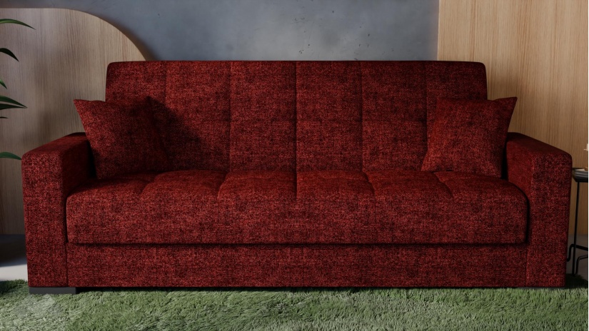 Диван Канзас триместни бордо - изглед 2