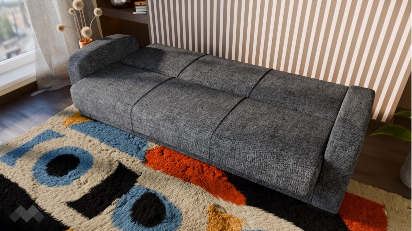 Диван Кони триместни сив - изглед 4