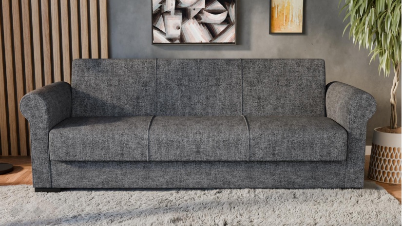 Диван Кънтри триместни сив - изглед 2 - МебелМаг Диван Кънтри триместни сив - изглед 2
