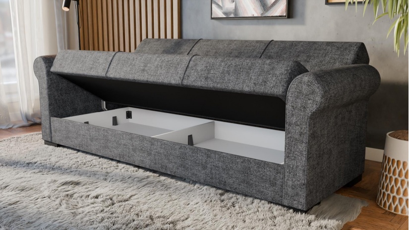 Диван Кънтри триместни сив - изглед 3 - МебелМаг Диван Кънтри триместни сив - изглед 3