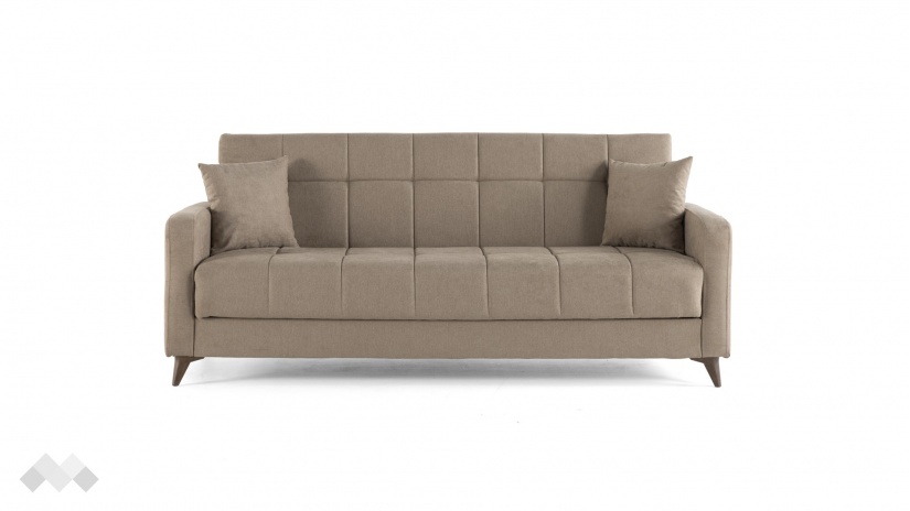 Диван Ламина триместни кафяв - изглед 2