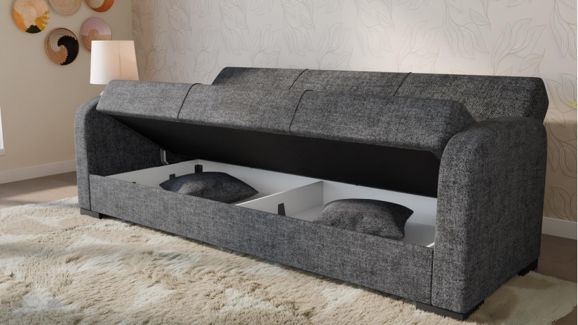 Диван Мартина триместни сив - изглед 3 - МебелМаг Диван Мартина триместни сив - изглед 3