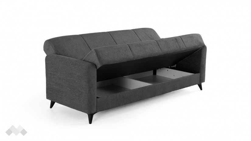 Диван Нуби триместни графит - изглед 4