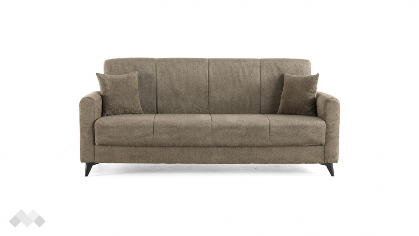 Диван Нуби триместни кафяв - изглед 2 - МебелМаг Диван Нуби триместни кафяв - изглед 2