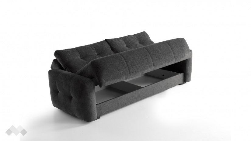 Диван Ролин Покет триместни графит - изглед 3 - МебелМаг Диван Ролин Покет триместни графит - изглед 3