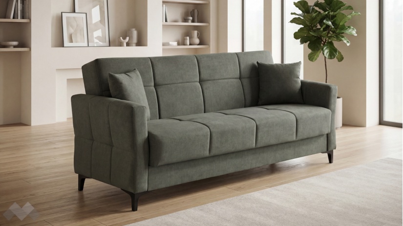 Диван Танго триместни зелен - изглед 1