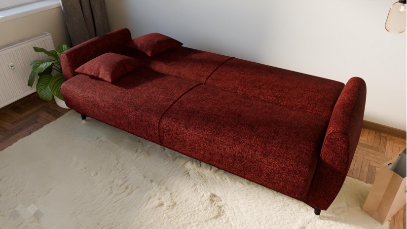 Диван Радана триместни бордо - изглед 4