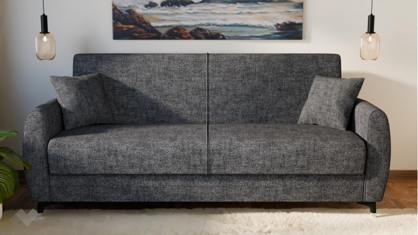 Диван Радана триместни сив - изглед 2