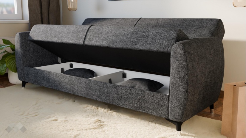 Диван Радана триместни сив - изглед 3