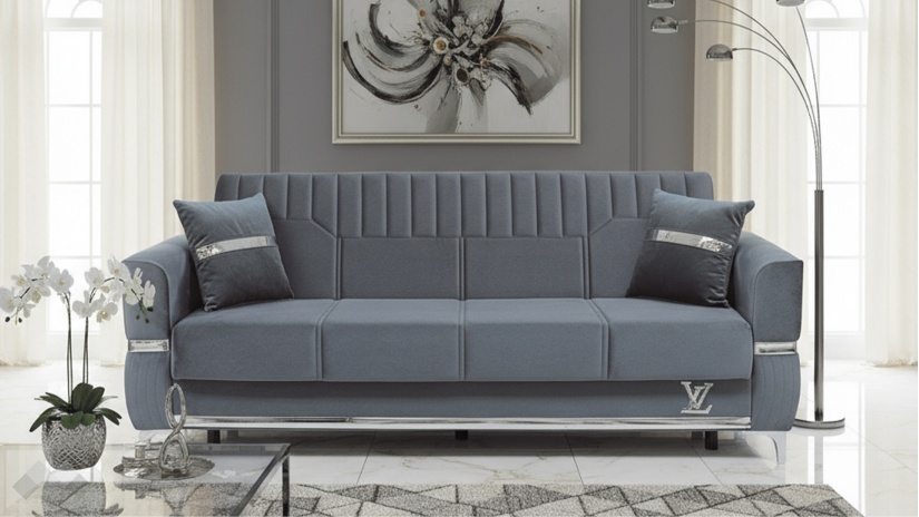 Диван Верино триместни сив - изглед 2