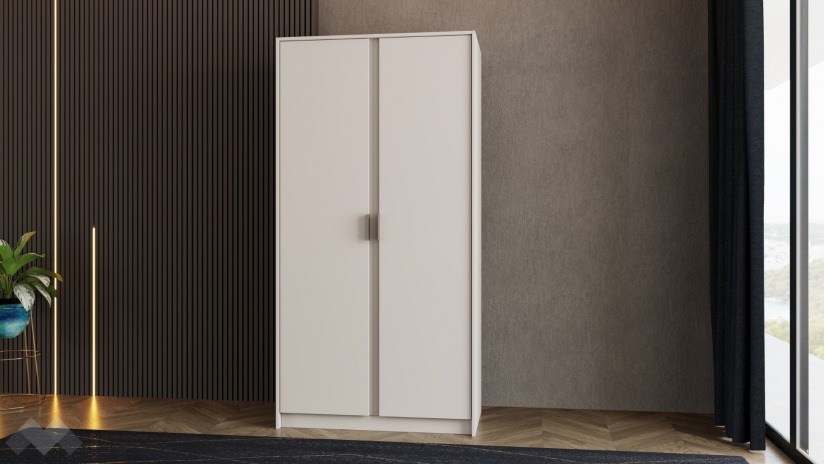 Гардероб Кашмир двукрилни кашмир - изглед 1 - МебелМаг Гардероб Кашмир двукрилни кашмир - изглед 1