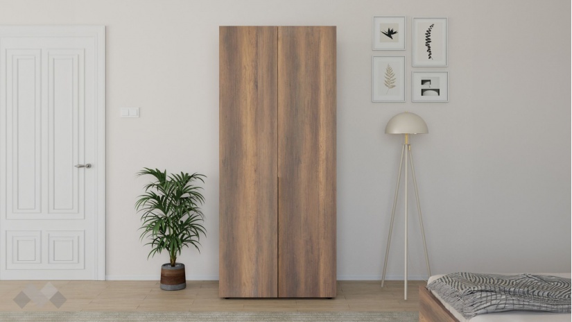 Гардероб Огняна двукрилни орех осло - изглед 1