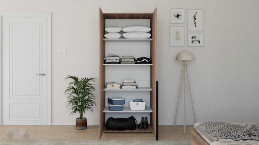 Гардероб Огняна двукрилни орех осло - изглед 2