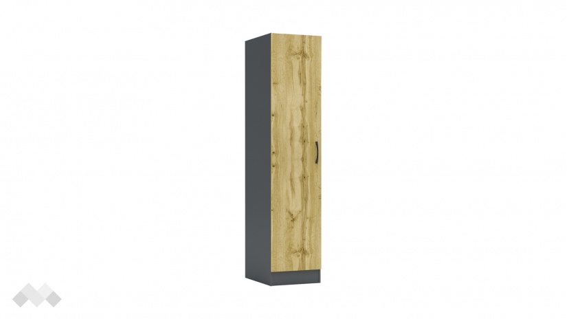 Гардероб Галати еднокрилни дъб вотан светъл с антрацит - изглед 1 - МебелМаг Гардероб Галати еднокрилни дъб вотан светъл с антрацит - изглед 1