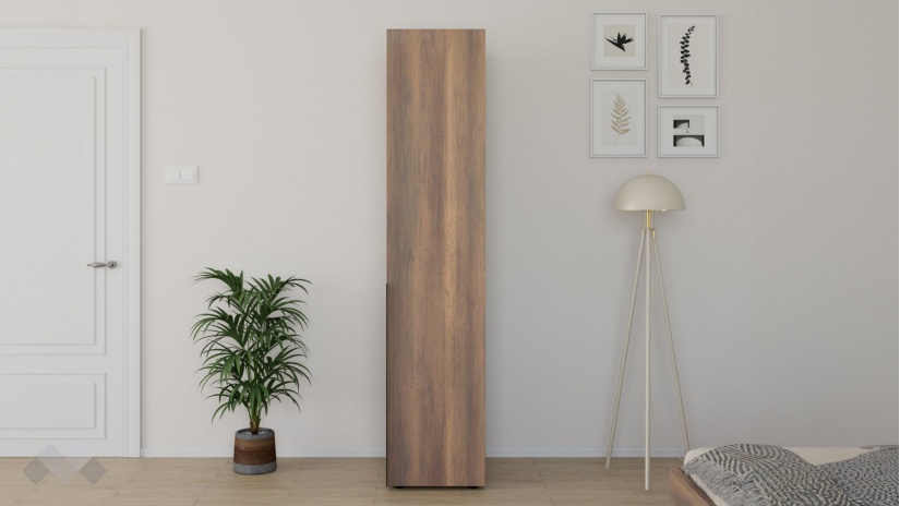 Гардероб Огняна еднокрилни орех осло - изглед 1 - МебелМаг Гардероб Огняна еднокрилни орех осло - изглед 1