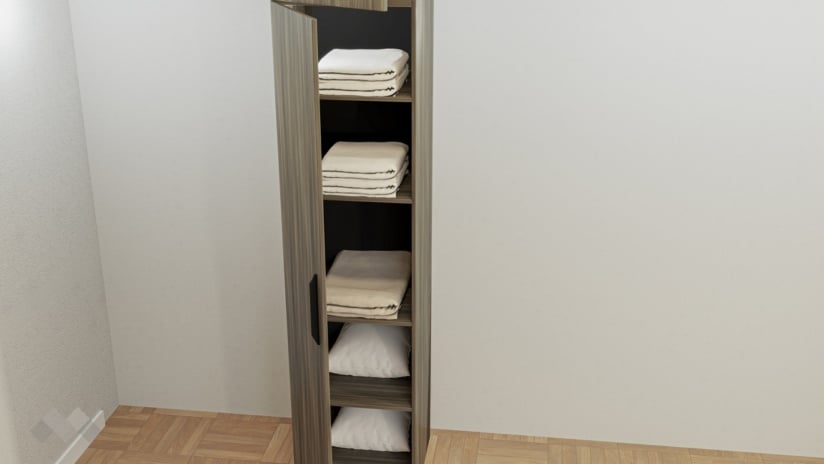 Гардероб Наоми еднокрилни дъб дилън тъмен - изглед 3