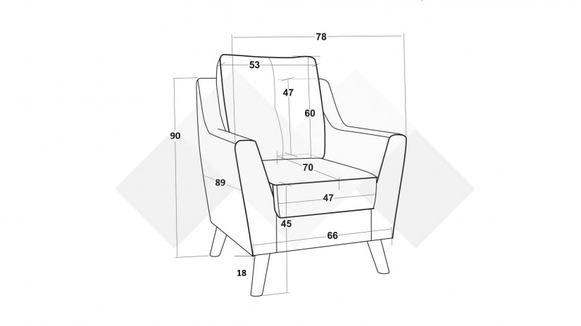 Фотьойл Мерива сив - изглед 4